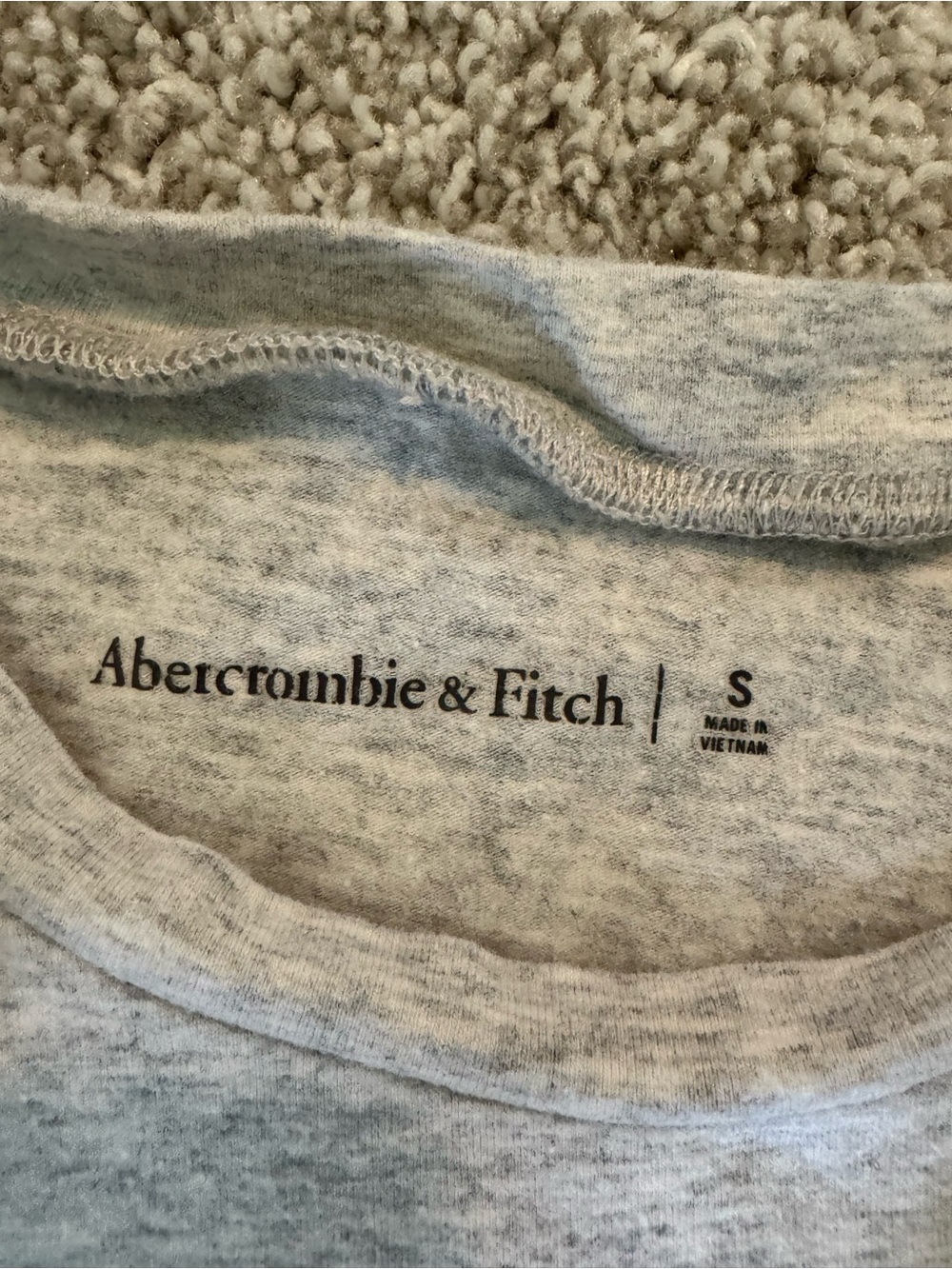 Abercrombie & Fitch Light Heather Gray Crew Neck Tee